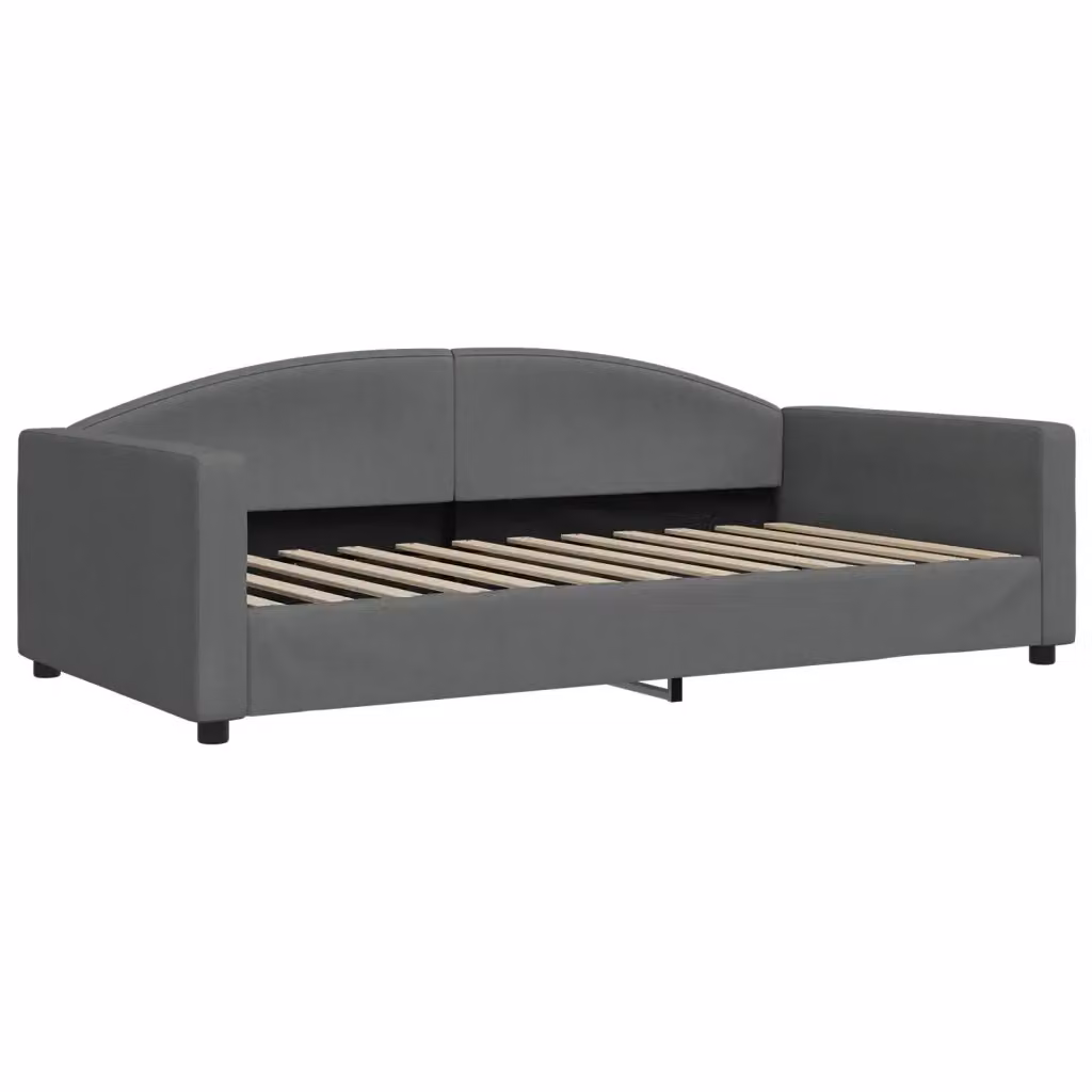 Letto da Giorno Moderno vidaXL Grigio con Struttura Imbottita L: 110 cm, P: 200 cm, H: 75 cm – 2