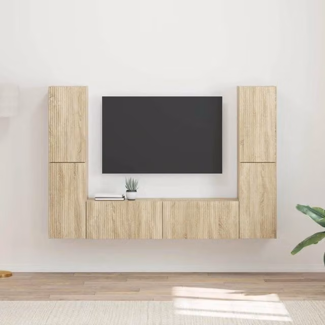 Set mobile TV 6 pz Rovere Sonoma Legno ingegnerizzato 3409107
