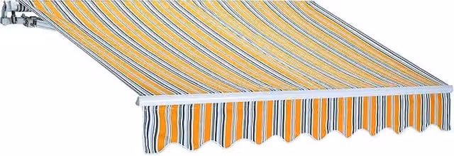 Tenda da sole a barra quadra GARDEN FRIEND con riga gialla, struttura in alluminio e tessuto in poliestere, L: 300 cm, H: 200 cm – 1