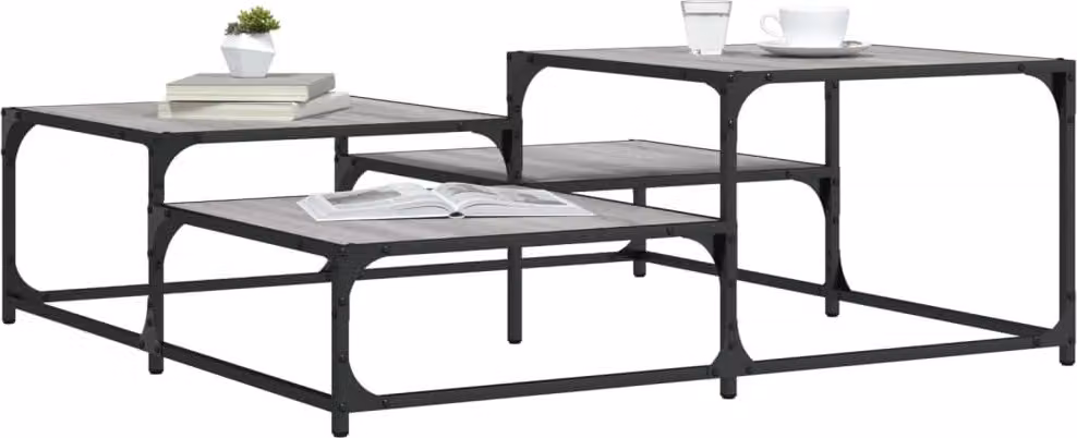 Maison Exclusive - Tavolino grigio Sonoma 107x107x40 cm Materiale ligneo