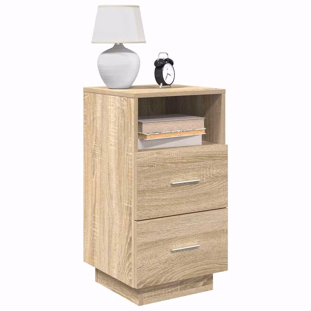 Comodino con 2 Cassetti vidaXL in Rovere Sonoma, Moderno, L/P/H: 36 x 36 x 68 cm