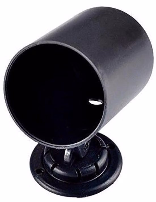 Supporto universale per strumenti da cruscotto, diametro 52 mm, in plastica ABS nera