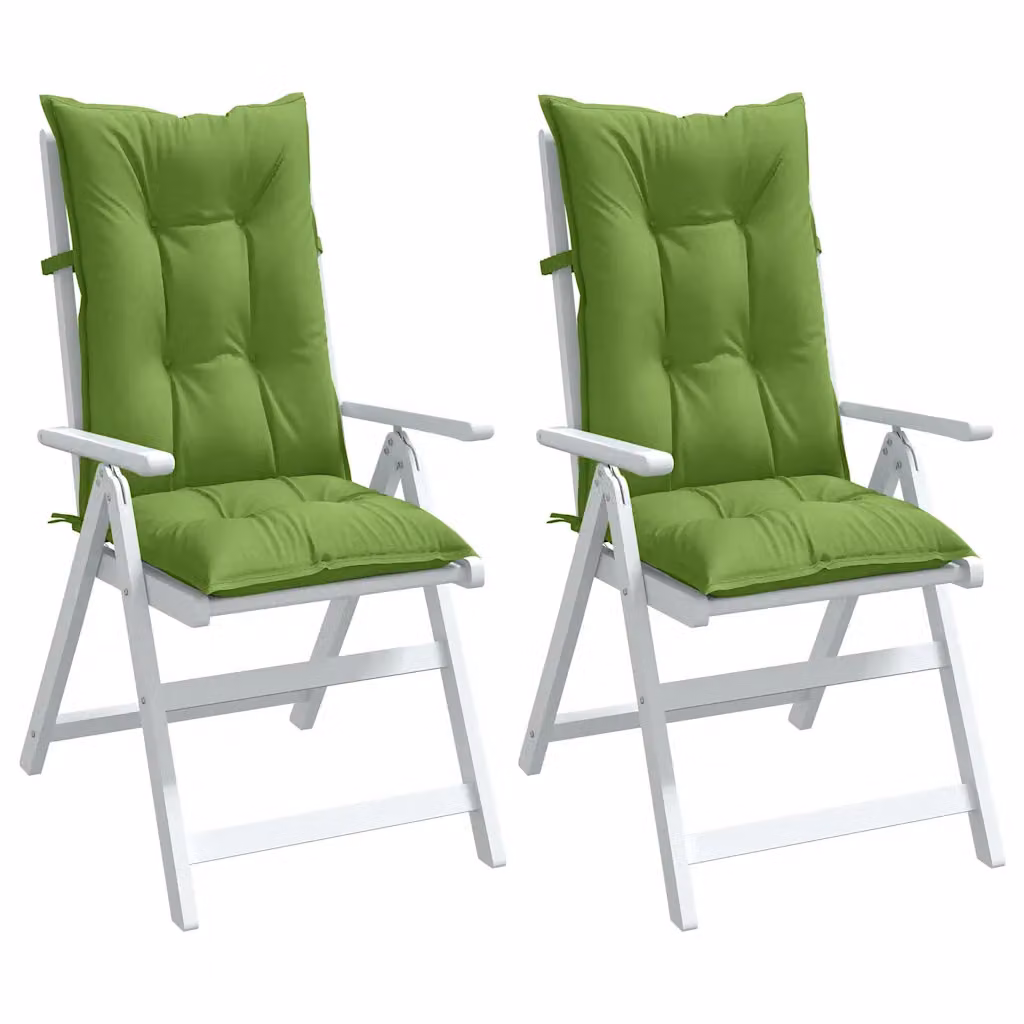 Set di 2 cuscini per schienale di sedia vidaXL in tessuto verde, L 120 cm x H 50 cm x P 7 cm