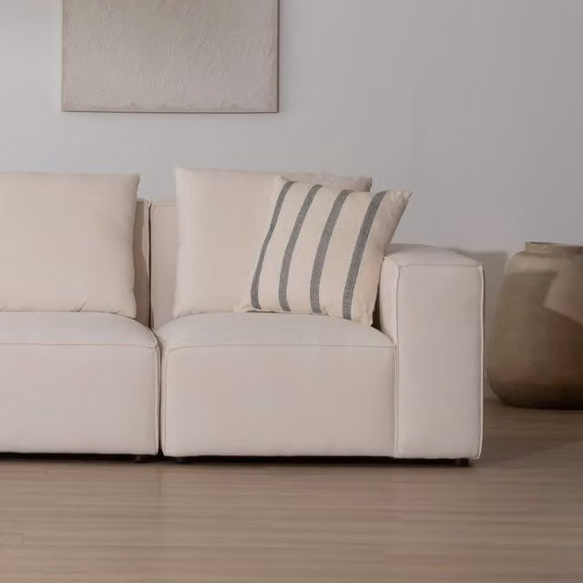 Modulo laterale destro Trevi Banak personalizzabile beige a righe per soggiorno