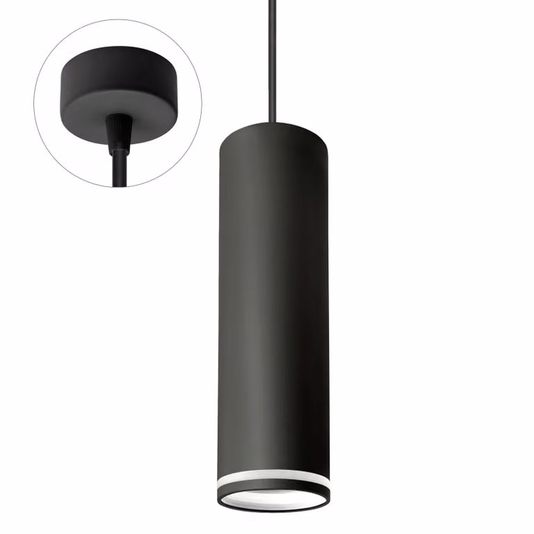 Lampada a sospensione MADARA MINI RING GU10 Nero - 230V, Ø55mm, lunghezza 200mm