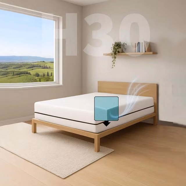 Materasso Americano Waterfoam Comfy Line Bianco, L/P/H: 165 x 190 x 30 cm, Semirigido con Rivestimento Sfoderabile