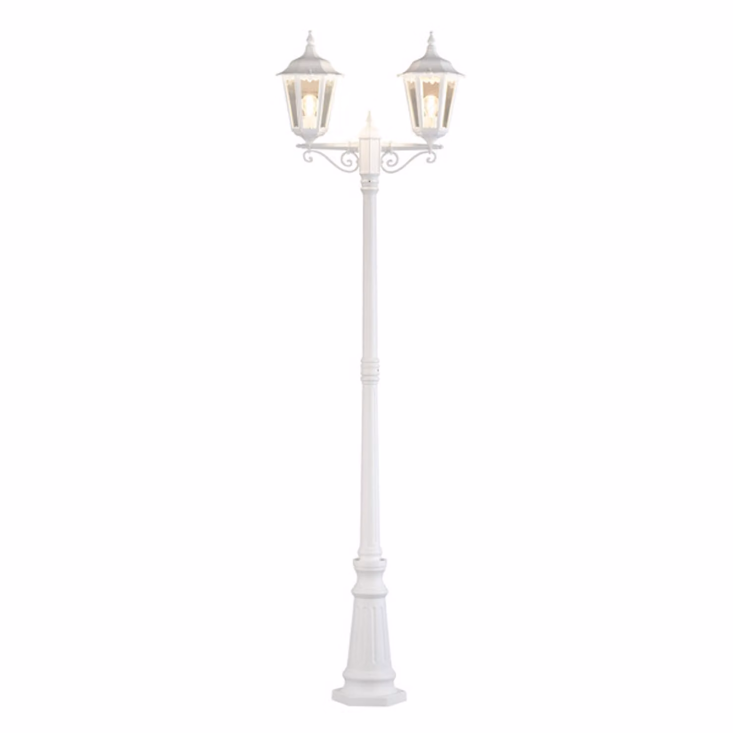 Konstsmide Firenze in alluminio laccato bianco con vetro trasparente