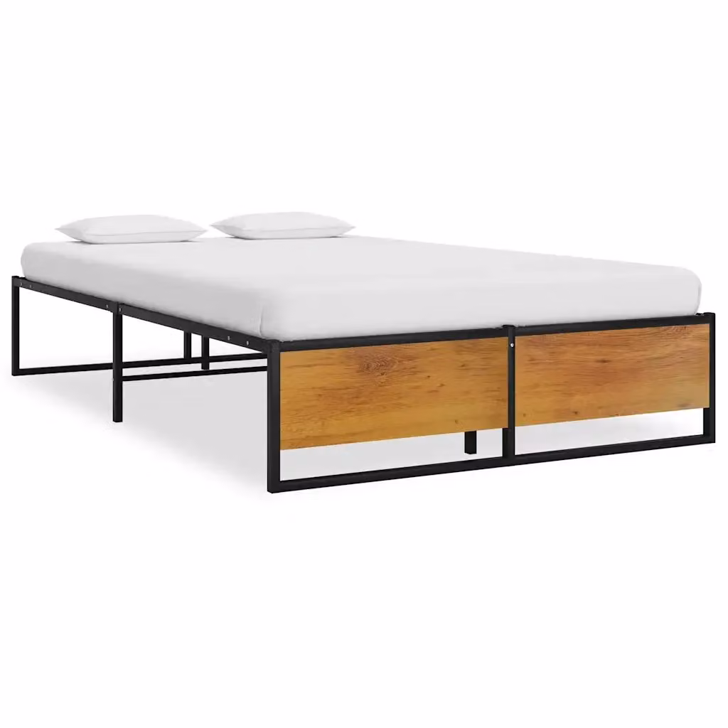 Letto con struttura in metallo nero vidaXL L/P: 120 x 200 cm – 2
