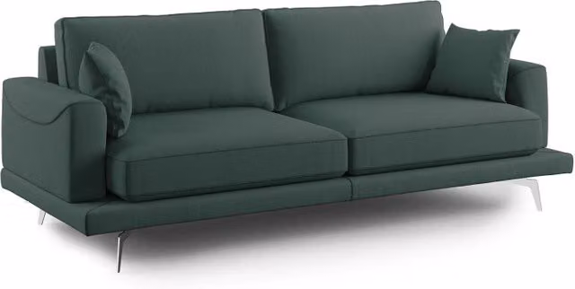Divano moderno Dorian Divani.Store in tessuto antimacchia verde L: 218 cm – 1
