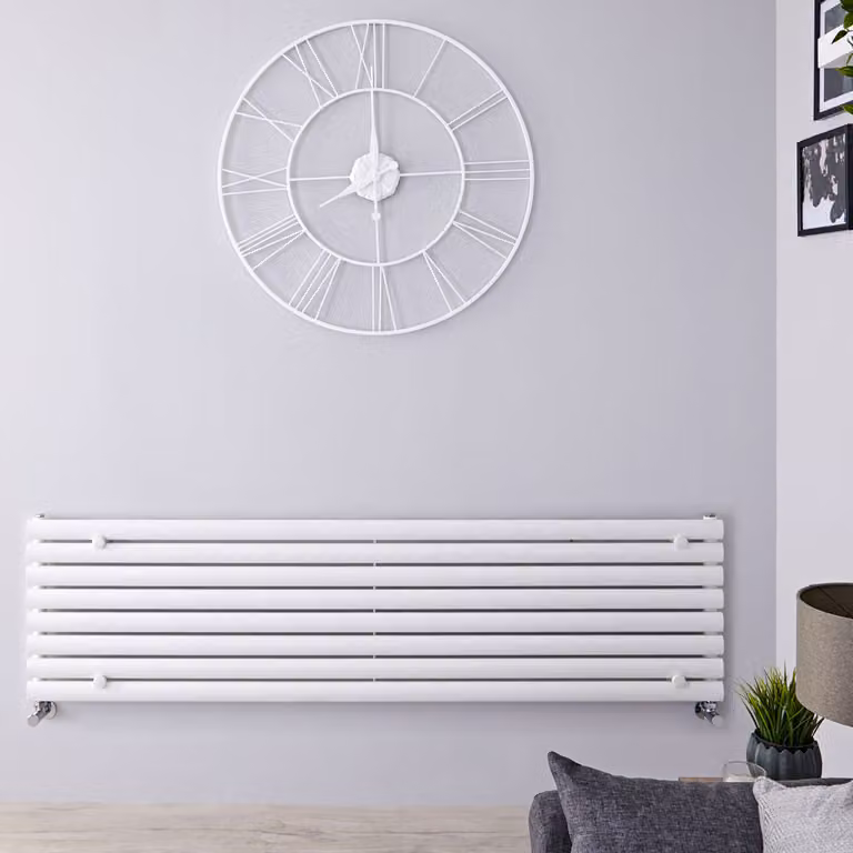 Radiatore di Design Orizzontale - Pannello Singolo - 472mm x 1780mm - Bianco - Revive