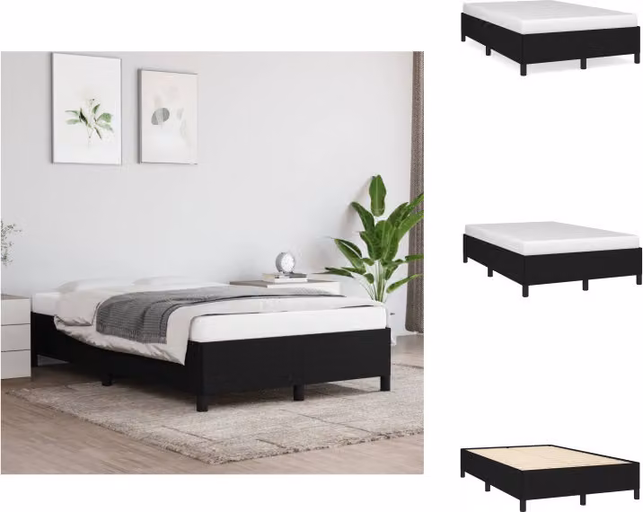 vidaXL Struttura letto in tessuto nero 120x200 cm - Letti e strutture letto