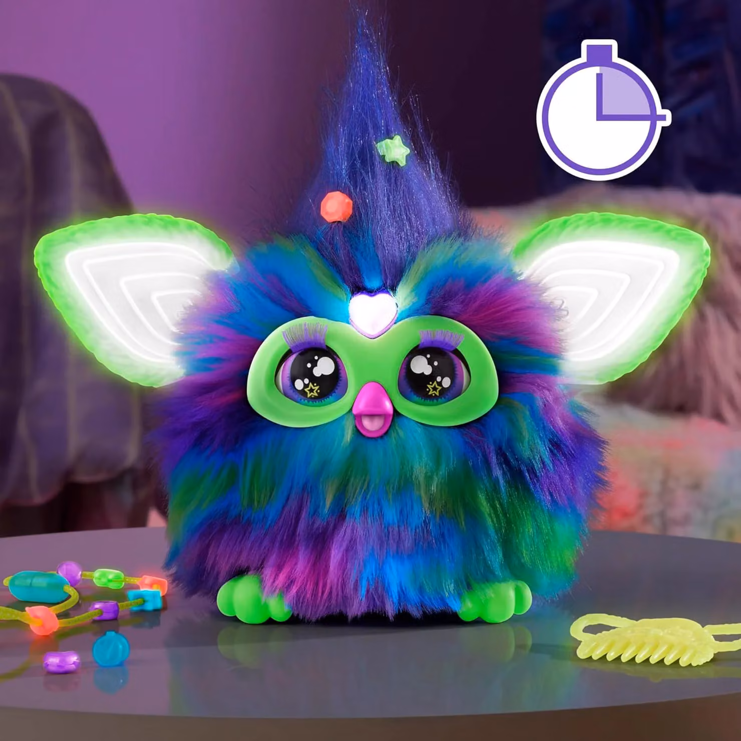 Hasbro Furby Galaxy Peluche Interattivo Multicolore con Suoni e Reazioni Sensoriali – 4