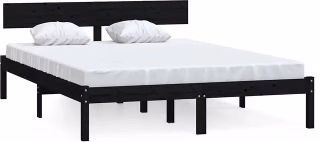 Giroletto VIDAXL in legno massello di pino nero L/P/H: 200 x 120 x 70 cm