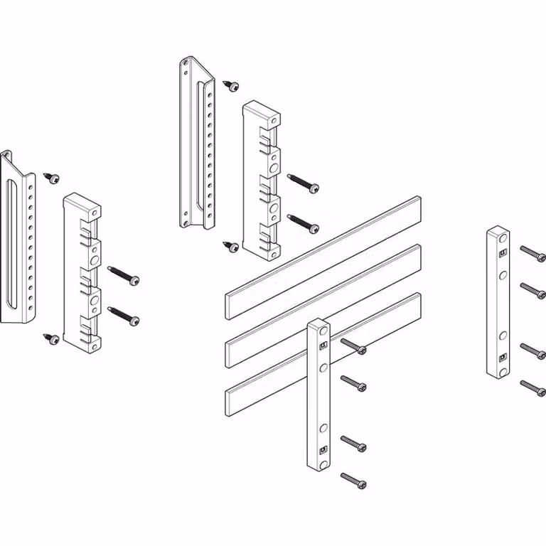 Modulo barra collettrice ABN a incasso 1FB/2RE 60 mm con rame 30x5 mm, a 3 poli, EBM 32 mm MTSC12643