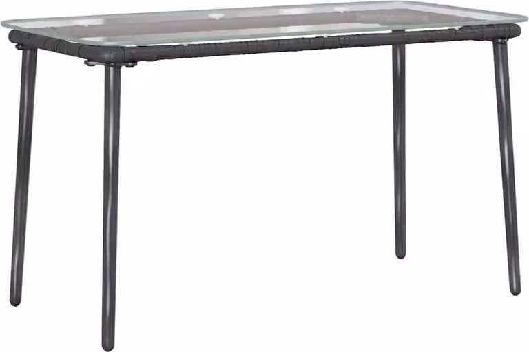 Tavolo da Giardino Nero 80 x 40 x 45 cm polyrattan