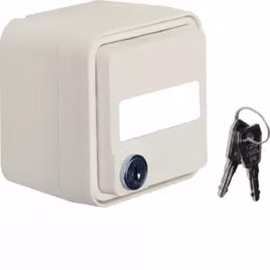 Berker 47693502 Presa SCHUKO con coperchio ribaltabile AP bianco polo opaco Berker W.1