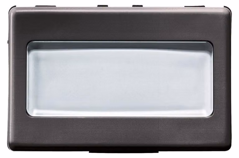 pulsante con portanome 'system' 2 moduli - 1p na 250v - nero
