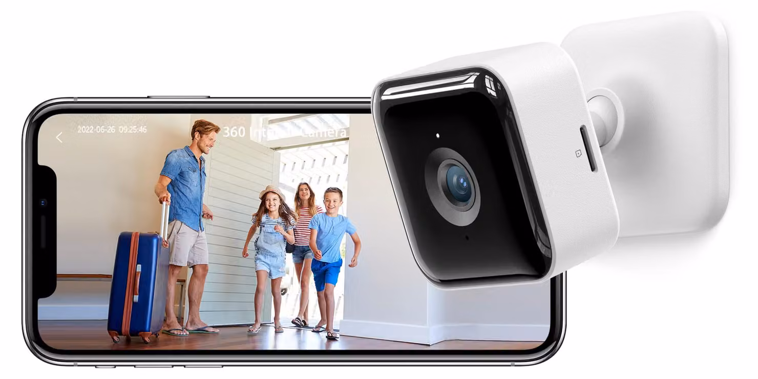 Telecamera di sicurezza interna 2K 3MP con Wi-Fi, rilevamento del movimento e visione notturna
