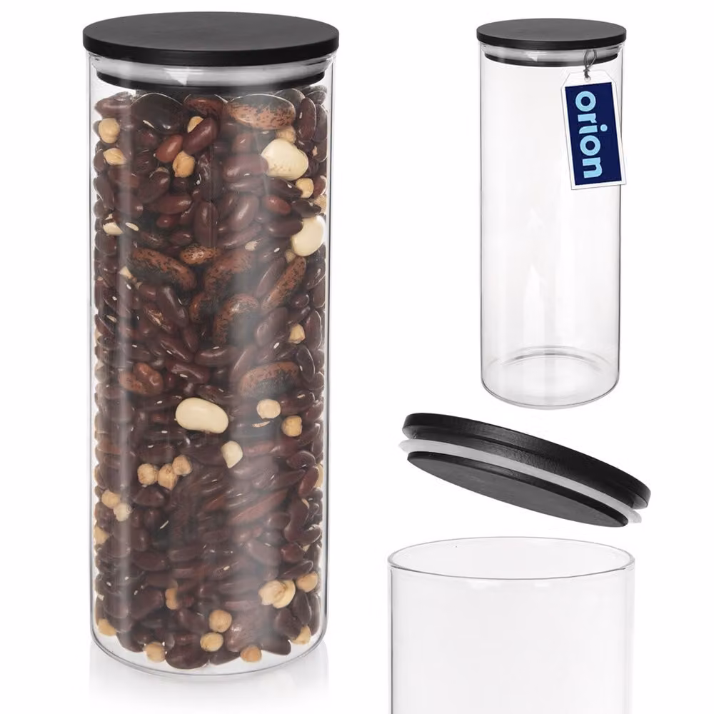 Orion barattolo in vetro per alimenti secchi Barattolo da cucina Barattolo per conserve con coperchio e chiusura ermetica 1,2 litri