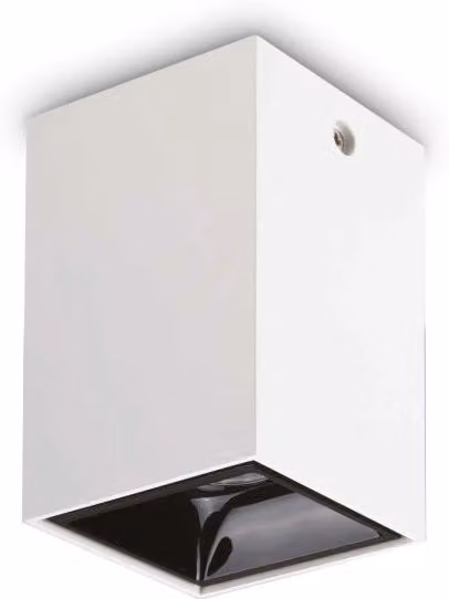 Lampada da soffitto Nitro Pl Square Ideal-Lux, colore bianco, design minimalista con tecnologia LED e attacco GU10