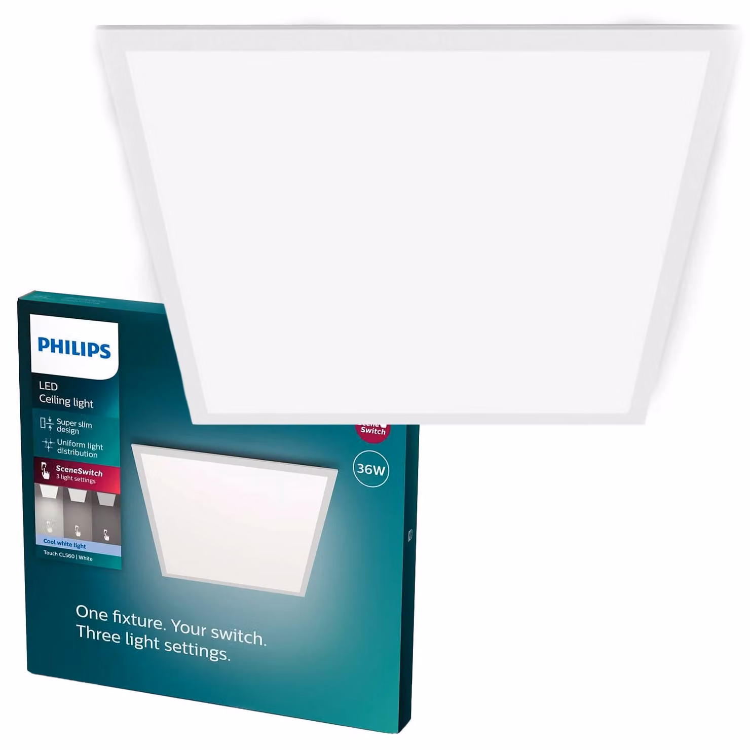 Philips 8719514326705 Super Slim Panel CL560 LED 36W/3600lm 4000K bílá SceneSwitch