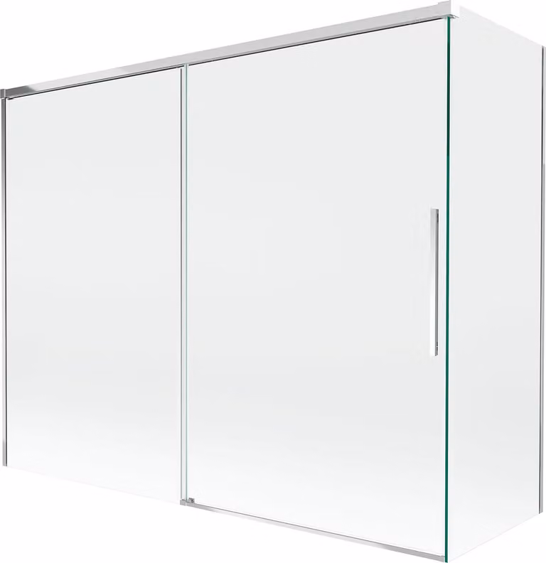 Mexen Rox paravento doccia a 2 ante scorrevoli 190 + 80 x 150 cm, trasparente, cromo - 8C9-190-080-01-00
