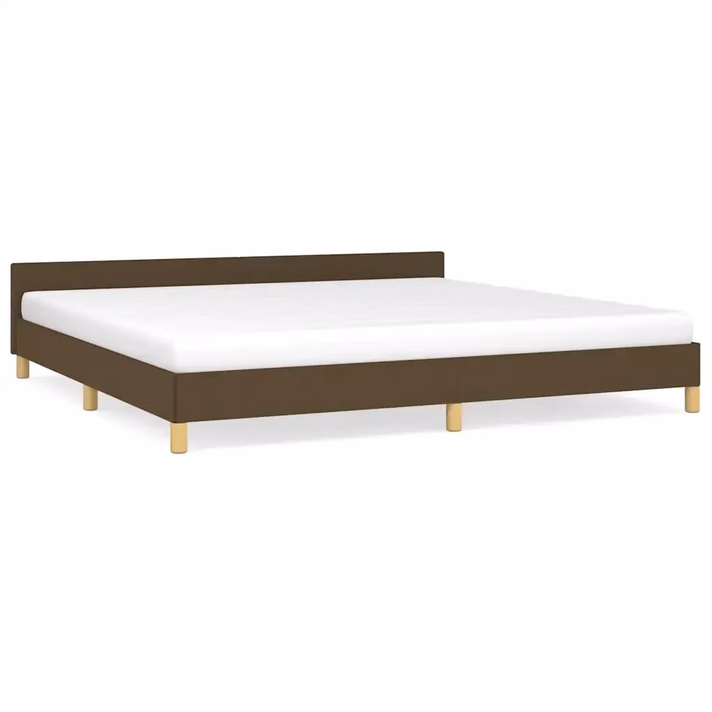 Giroletto vidaXL imbottito in tessuto marrone con doghe in legno 200x200 cm – 2