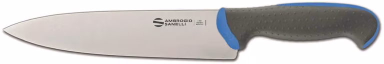 Coltello cucina, lama cm 20, colore blu, linea Tecna