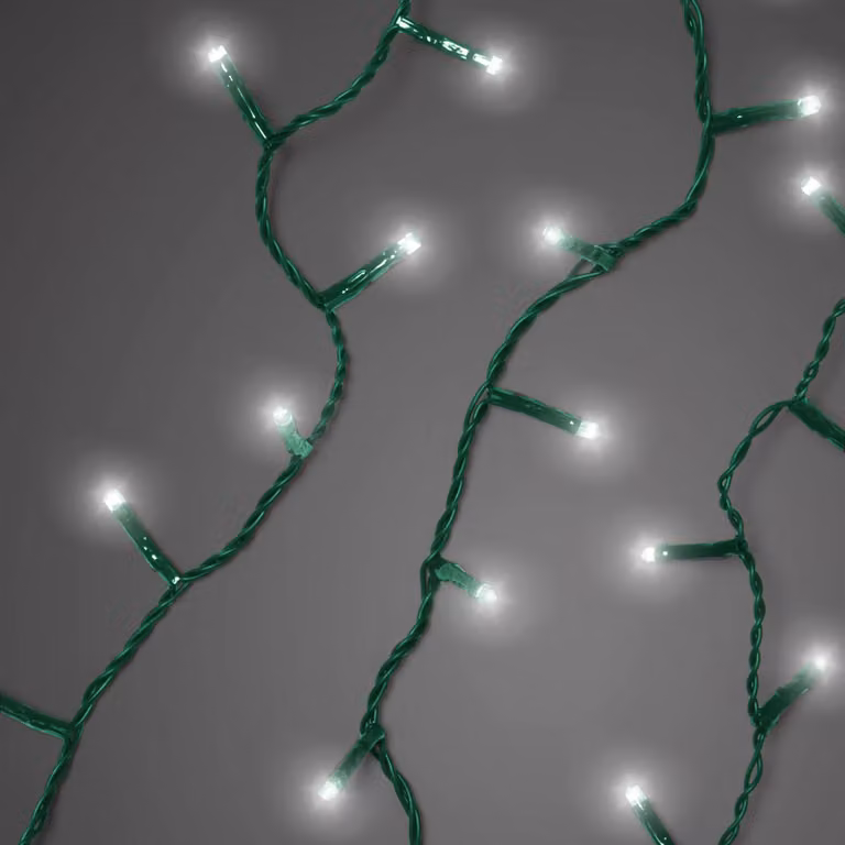 DICTROLUX Catena Luminosa a LED con 180 LED Bianco Freddo, Lunghezza: 7,2 m