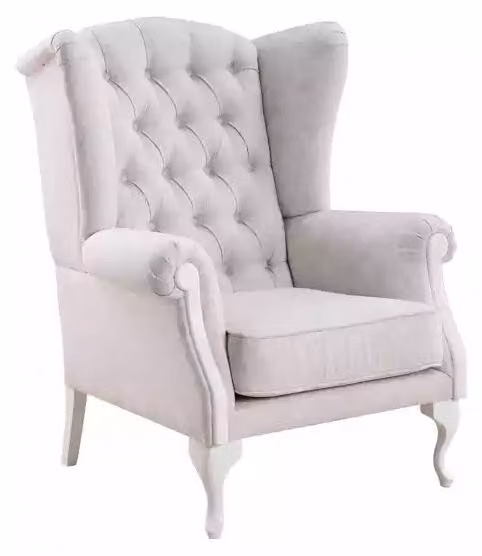 Sessel Sitz Einsitzer Design weiß Polster Wohnzimmer Möbel Fernseh Lehnstuhl