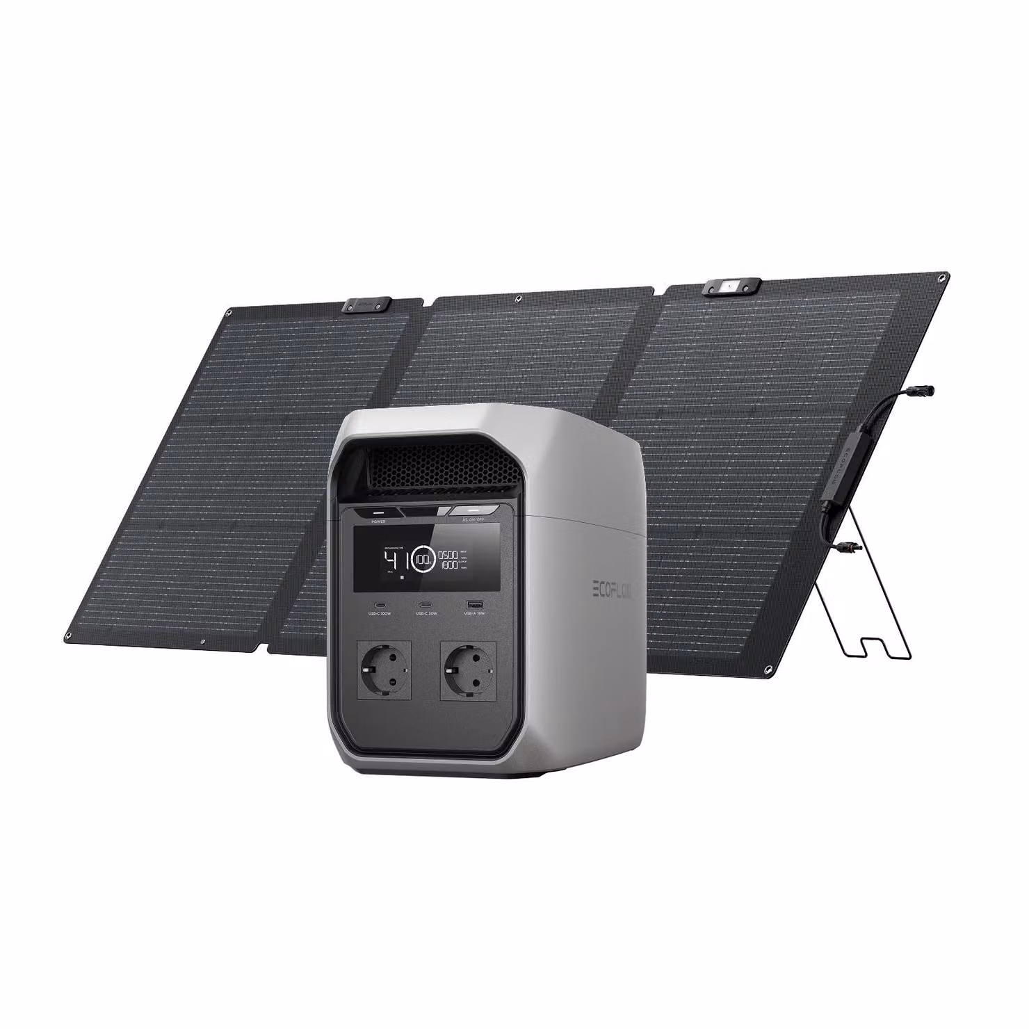 EF ECOFLOW DELTA 3 Classic: stazione di ricarica portatile con pannello solare da 160 W, batteria LiFePO4 da 1024 Wh, uscita CA da 1800 W (potenza di picco 3600 W)