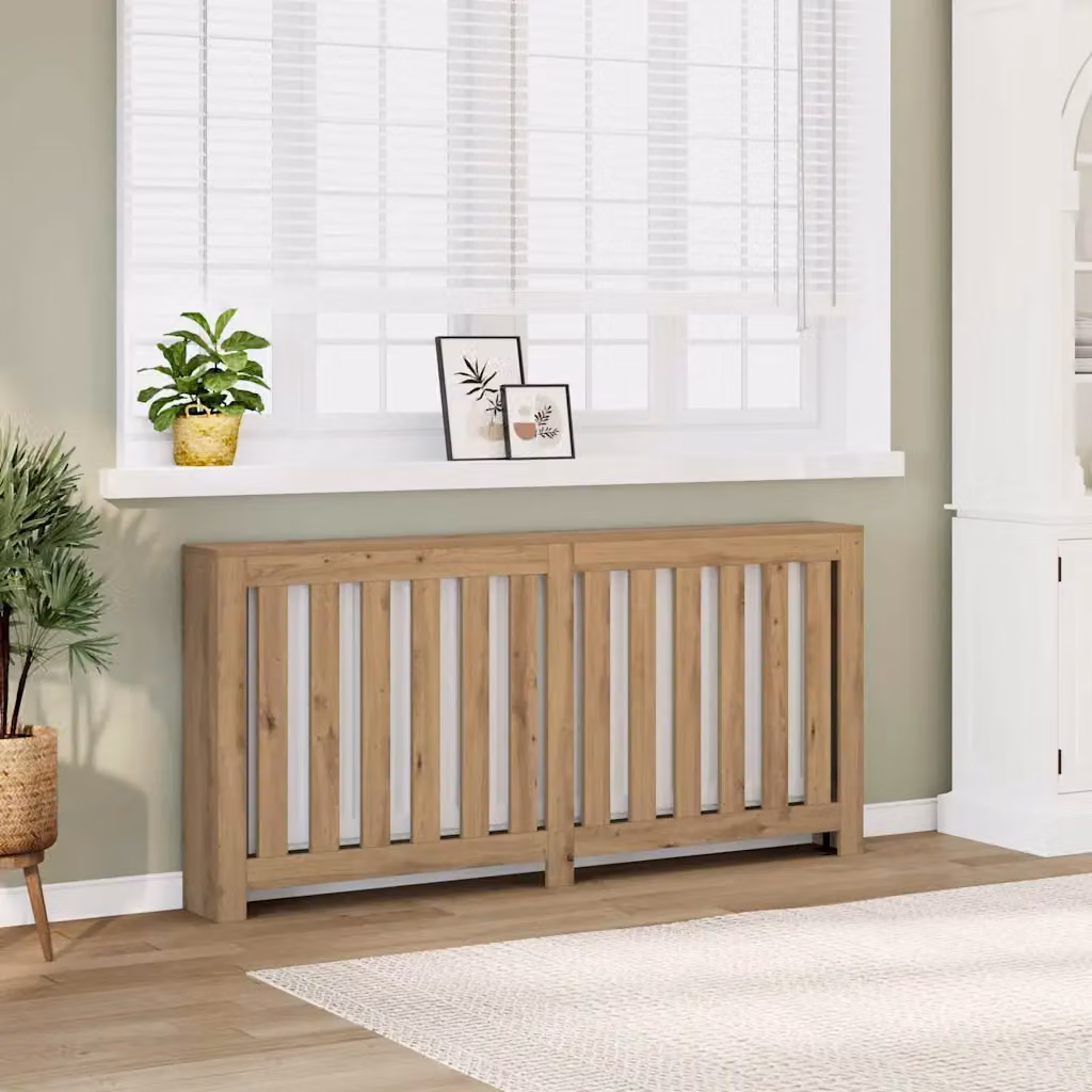 Copertura per radiatori vidaXL in legno MDF color marrone L: 175 cm, P: 20 cm, H: 82 cm