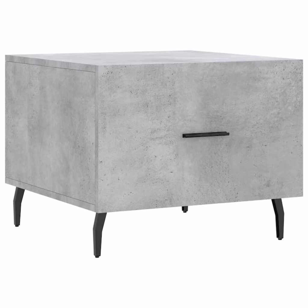Tavolino Salotto Grigio Cemento 50x50x40 cm Legno Multistrato