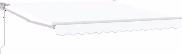 Tenda da Sole | Tenda Retrattile Bianco 350 x 250 cm Poliestere e Alluminio