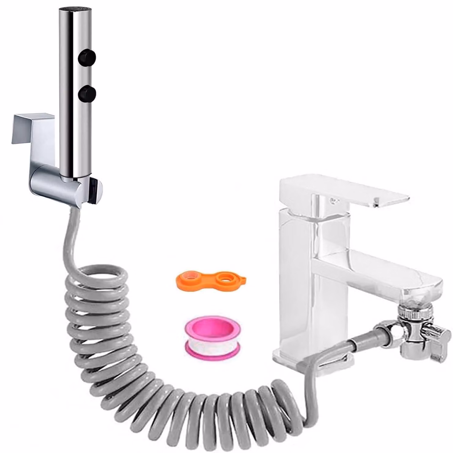 Doccia manuale per bidet, modello a due getti