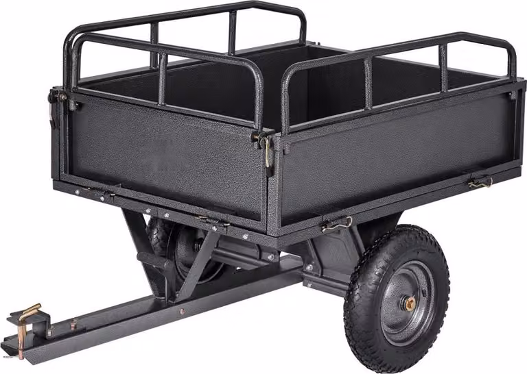 Rimorchio ATV ribaltabile 142x76x70cm - Rimorchio ribaltabile per traino posteriore - Rimorchio ATV per uso esterno