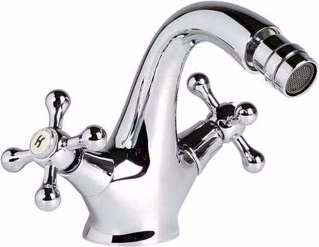Rubinetto bagno per bidet due maniglie stile retrò | Narciso