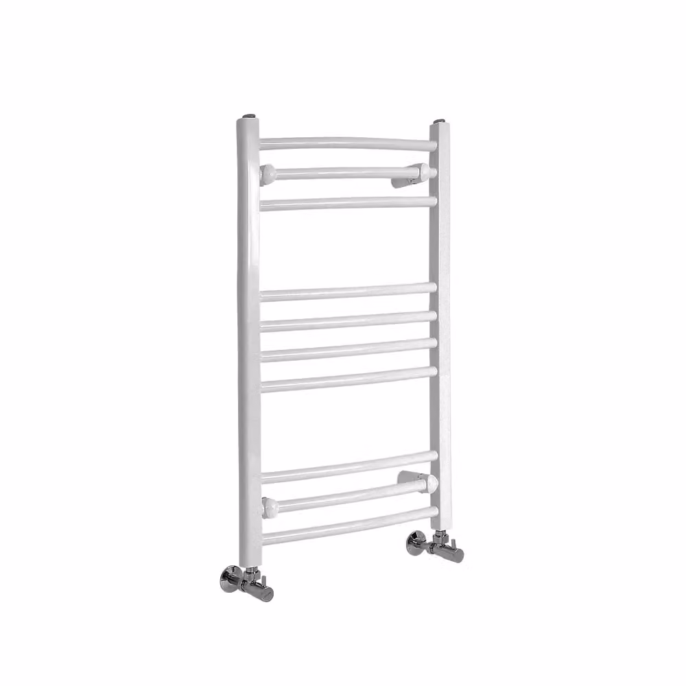 Scaldasalviette Curvo Bianco - Termoarredo Bagno - 800 x 500mm - 300W - Ive