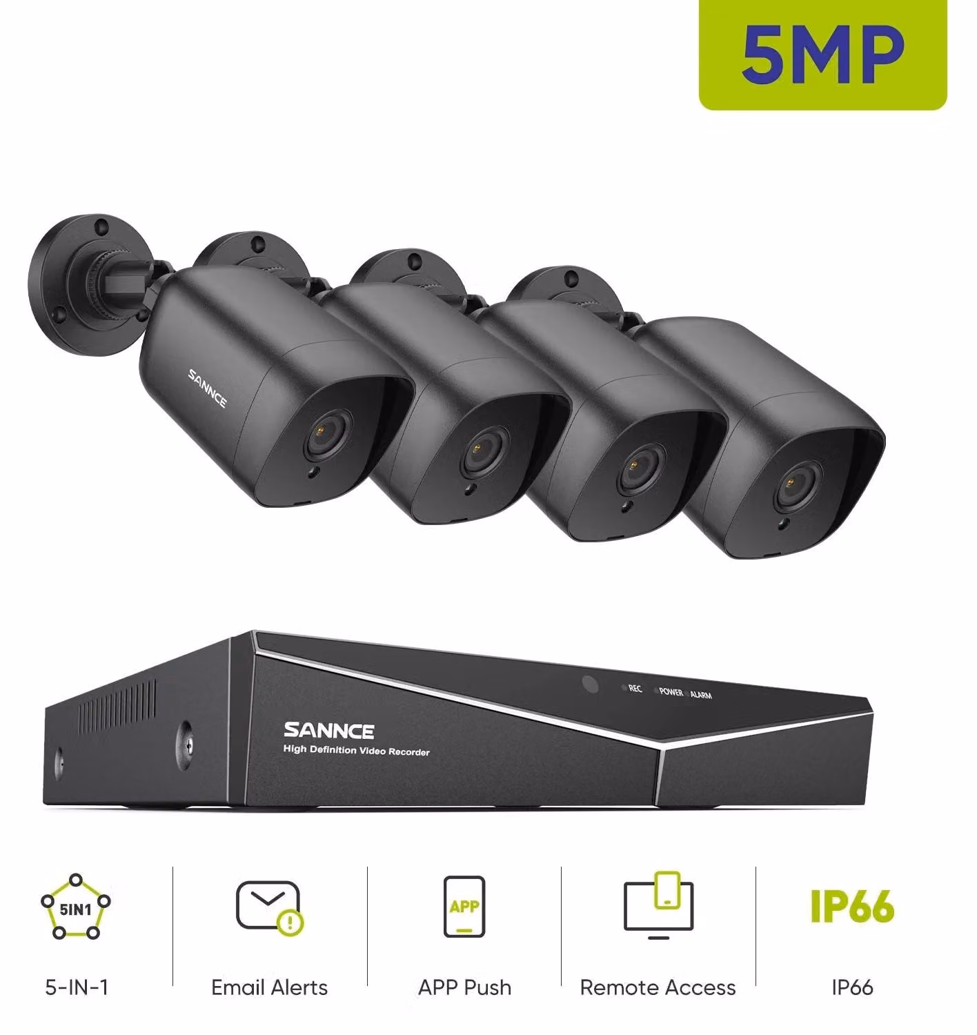Sistema di sicurezza - Telecamera a circuito chiuso (CCTV) - Telecamera di sorveglianza - Telecamera di sicurezza - DVR a 8 canali