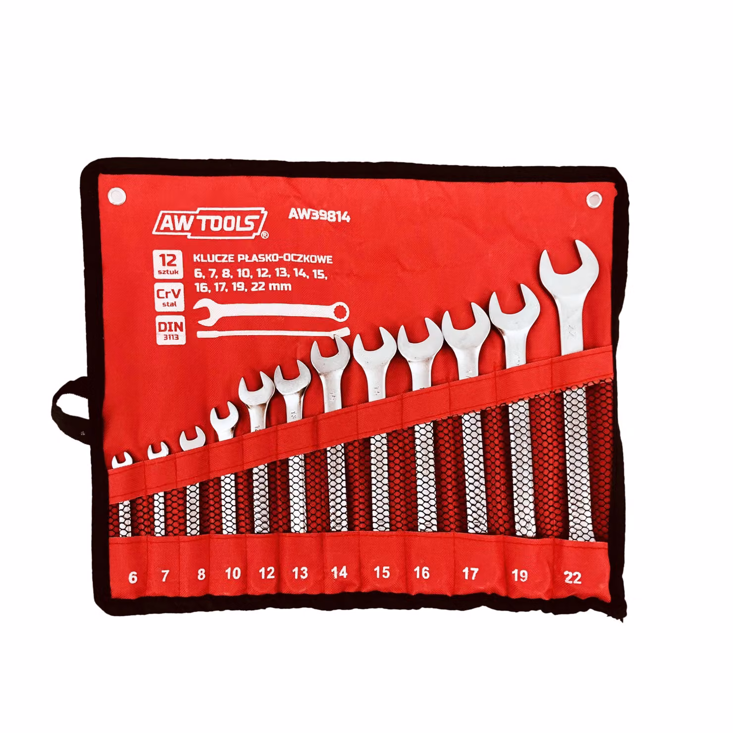 Set di chiavi Awtools 12pcs /6mm-22mm 6,7,8,10,12,13,14,15,16,17,19,22