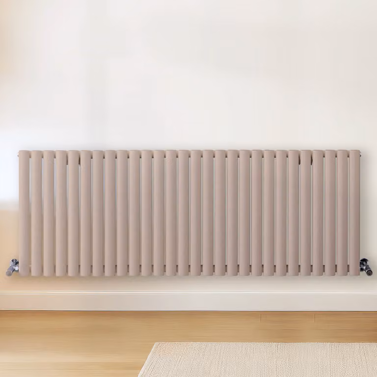 Radiatore di Design Orizzontale Rosa (Rose Petal Rosa) - 600mm x 1647mm - Pannello Doppio  - Revive
