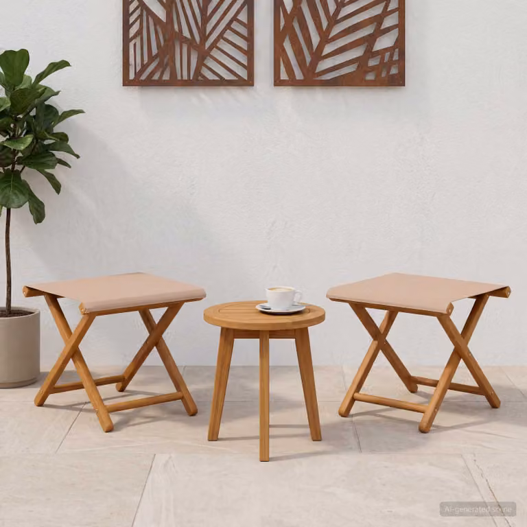 Set di 2 lettini da giardino vidaXL in legno di eucalipto massello, colore tortora/grigio/beige