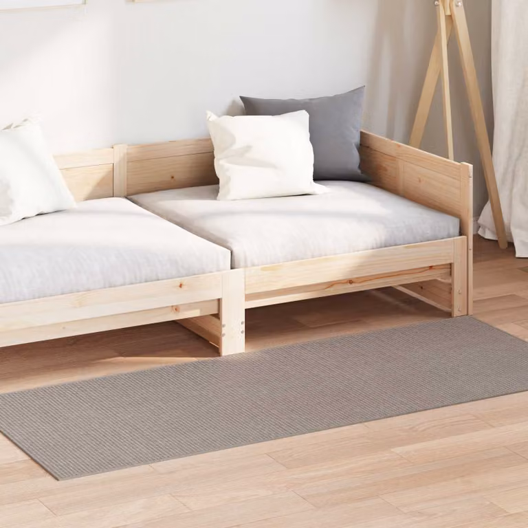 Tappeto per interni vidaXL LUGO moderno in poliestere, Crema e Taupe, L: 150 cm, P: 80 cm