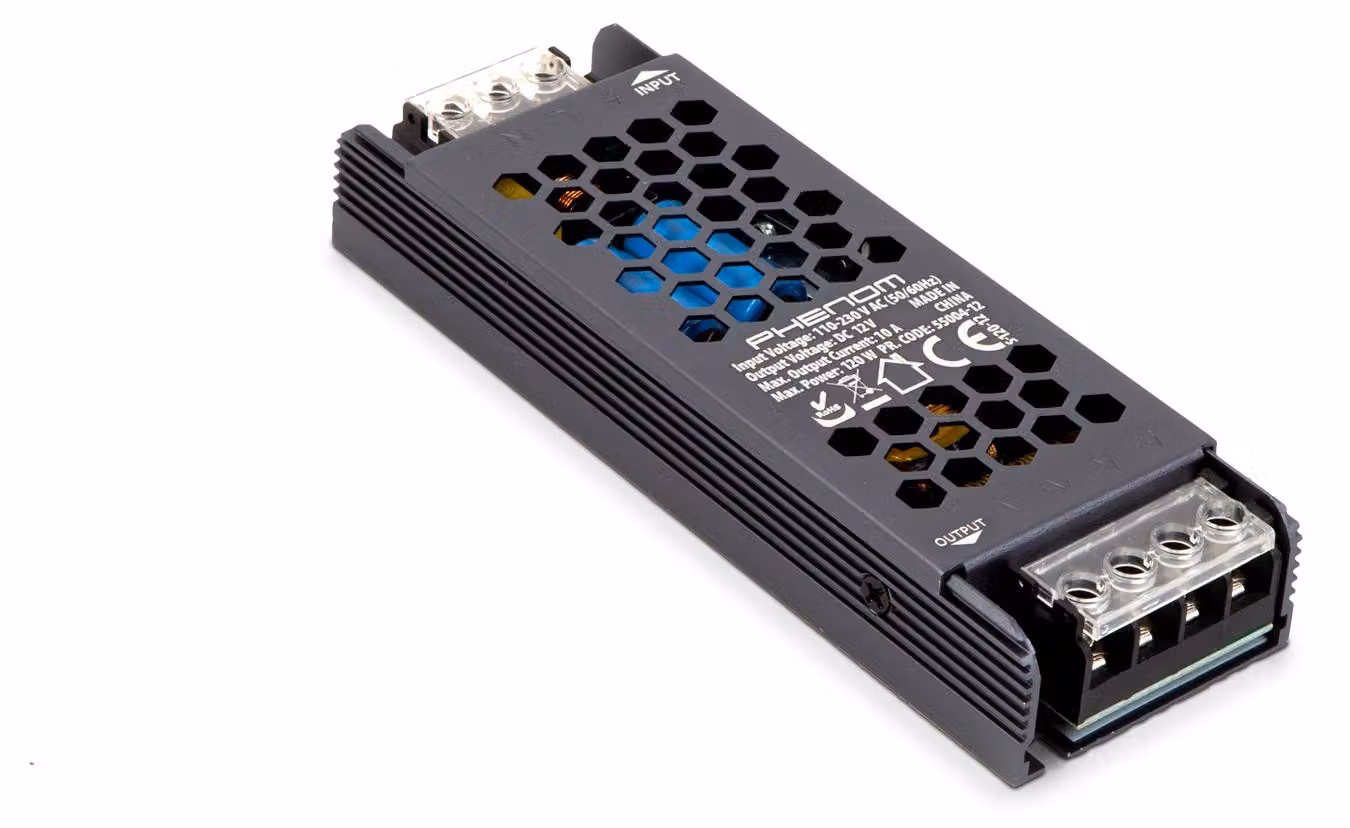 Alimentatore LED - Trasformatore - Per strisce LED - Alimentatore trasformatore stabilizzato 12V DC 10A - 120W - Adatto per illuminazione LED e applicazioni industriali [55004-12]