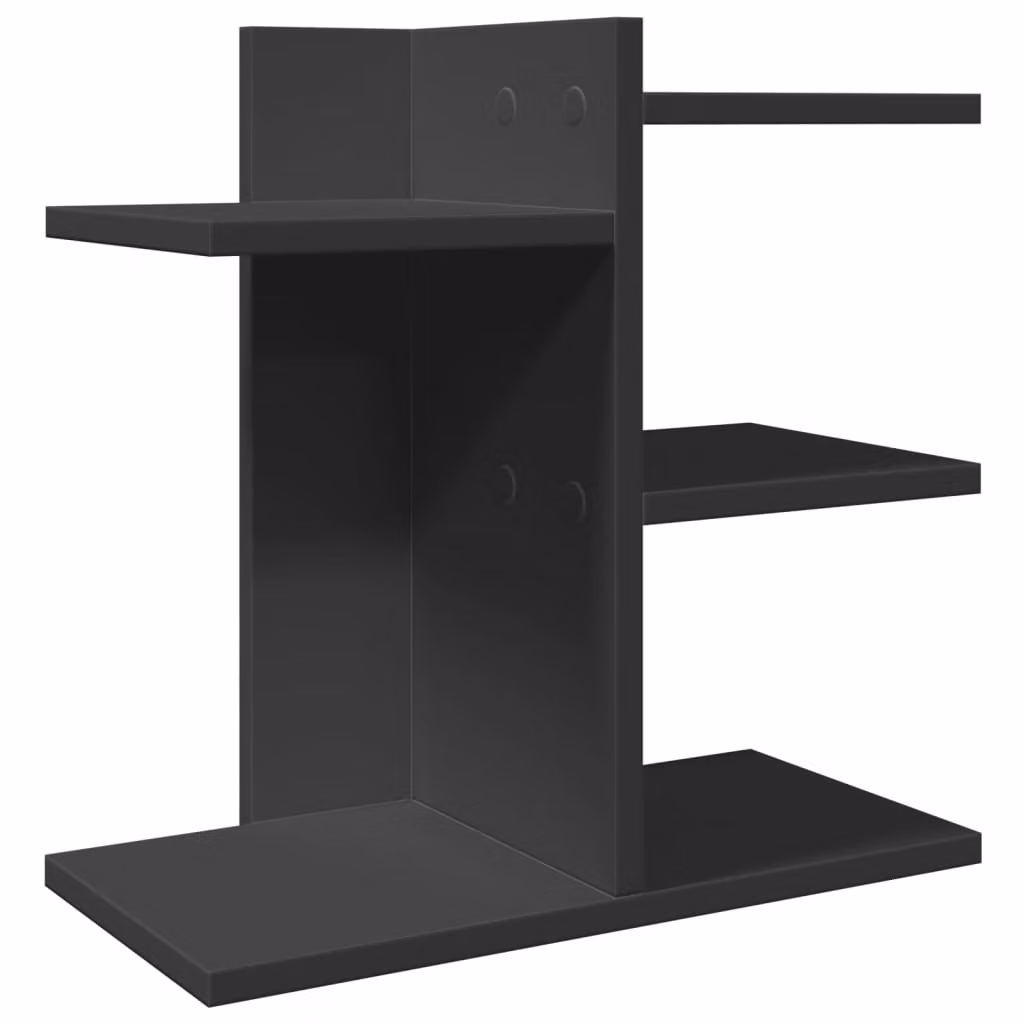 Organizer da Scrivania Nero 42x21,5x42 cm in Legno Multistrato