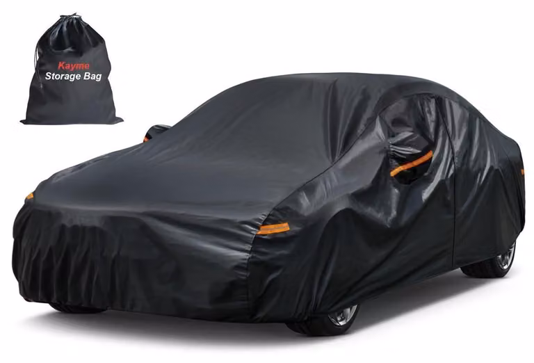 Copertura per auto, impermeabile e traspirante, per garage completo, adatta a berline di lunghezza 470-490 cm, colore nero