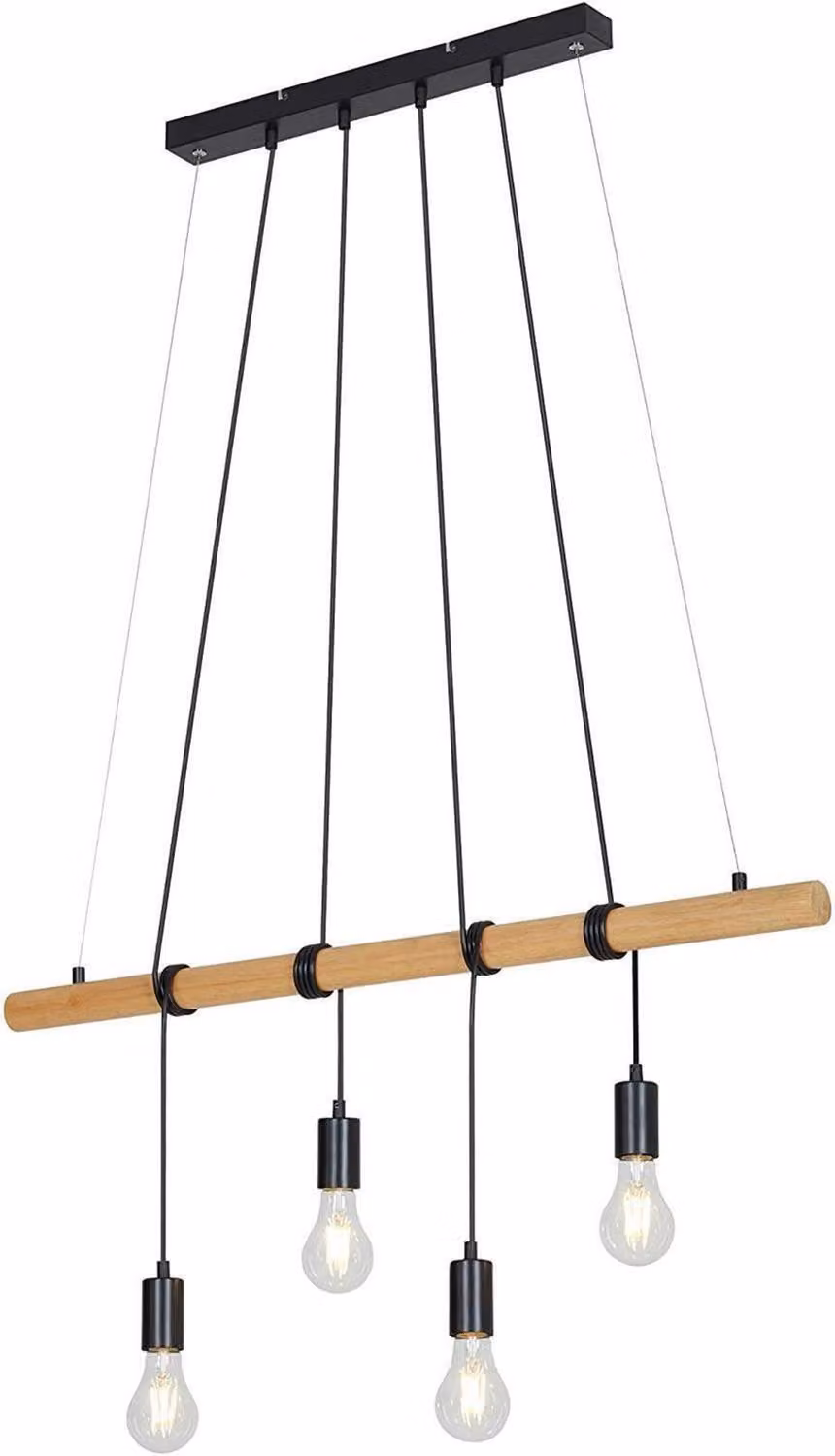 Lampada a sospensione Briloner Bar lampada a sospensione in legno lampada a sospensione