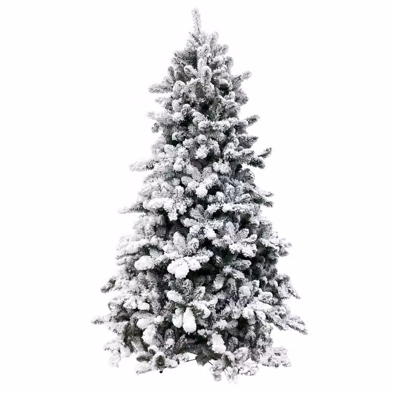 Albero di Natale Tarvisio Innevato Vestiamo Casa Gran Natale, Verde e Bianco, H 230 cm, Diametro alla base: 152 cm