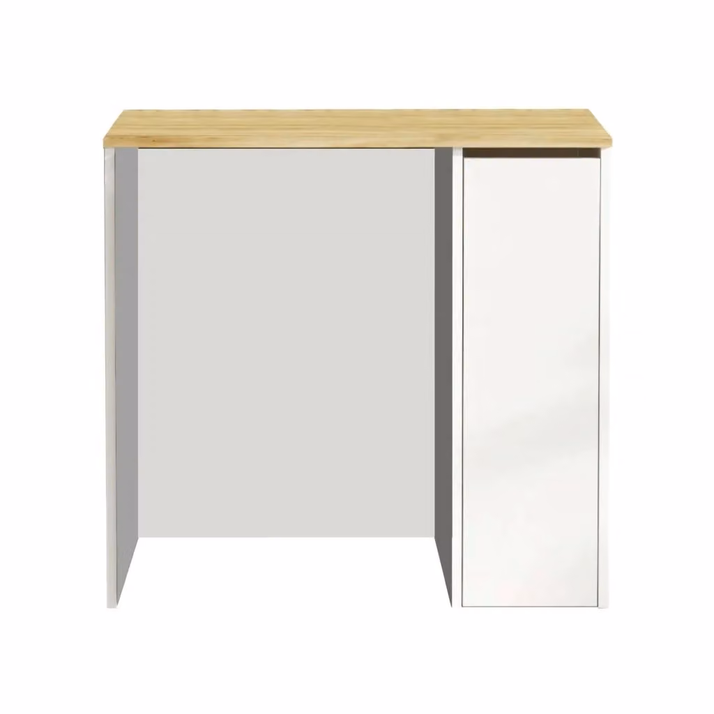 Armadio multifunzionale DMORA Axel con ante a battente, colore marrone e bianco, L: 94 cm, H: 88 cm, P: 60 cm – 2