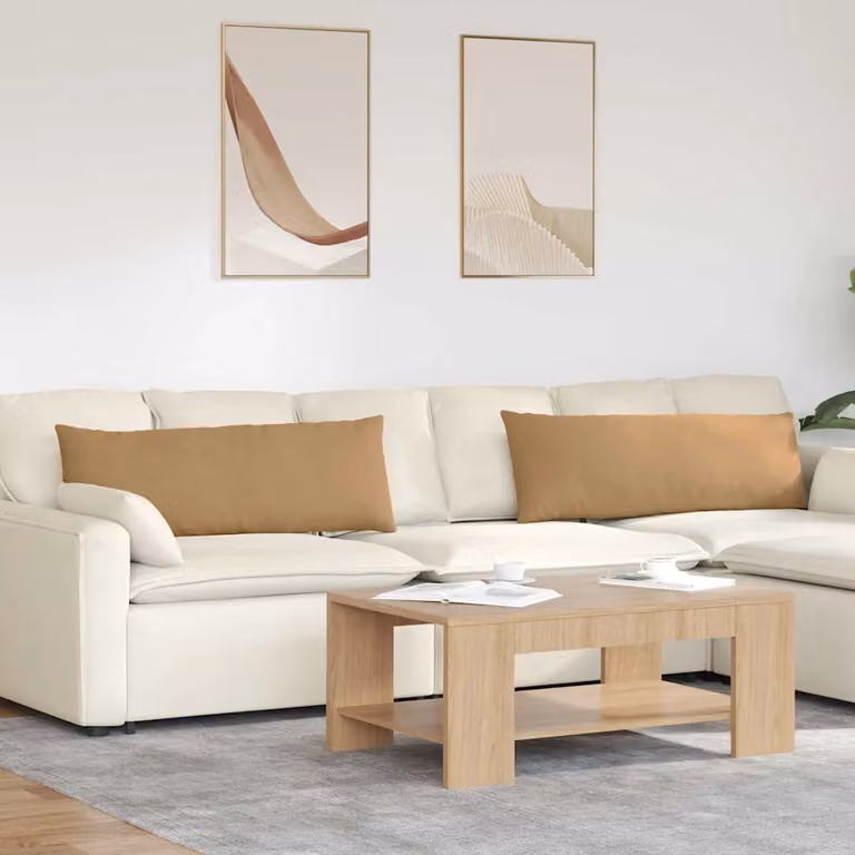 Set di 2 cuscini da divano vidaXL in tessuto a coste marrone, L 120 cm x P 40 cm x H 40 cm